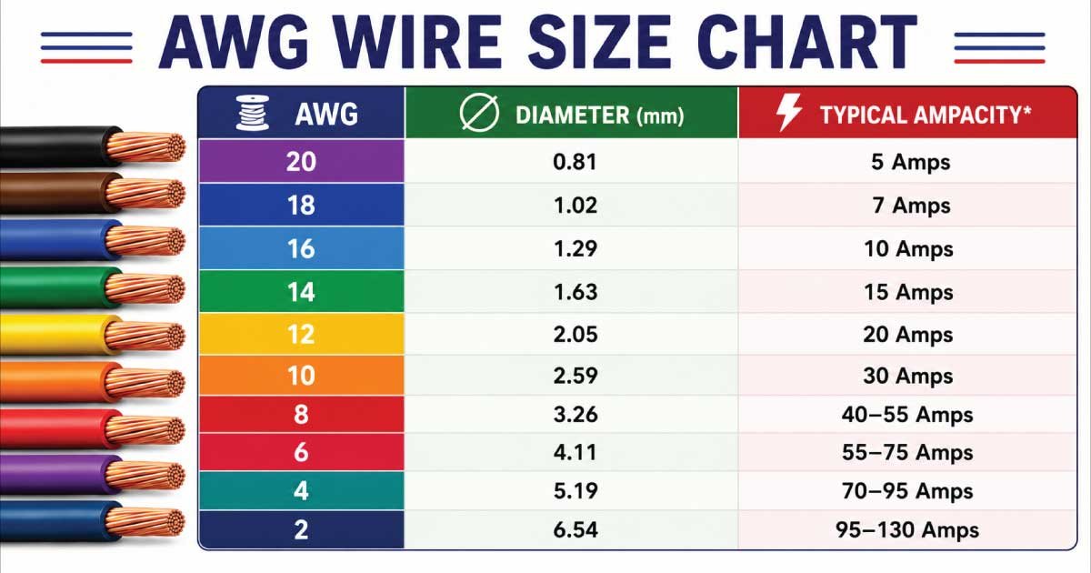 AWG Wire Size Chart